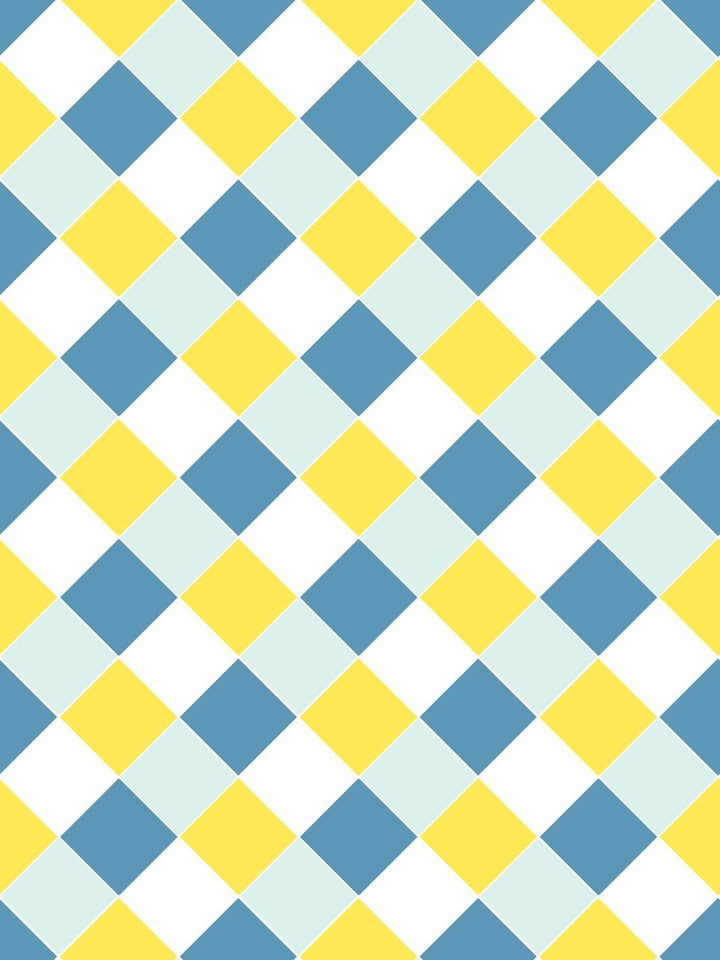 diamonds-wallpaper-by-fisher-price-blue-yellow