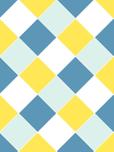 'Diamonds' Wallpaper by Fisher-Price™ - Blue Yellow