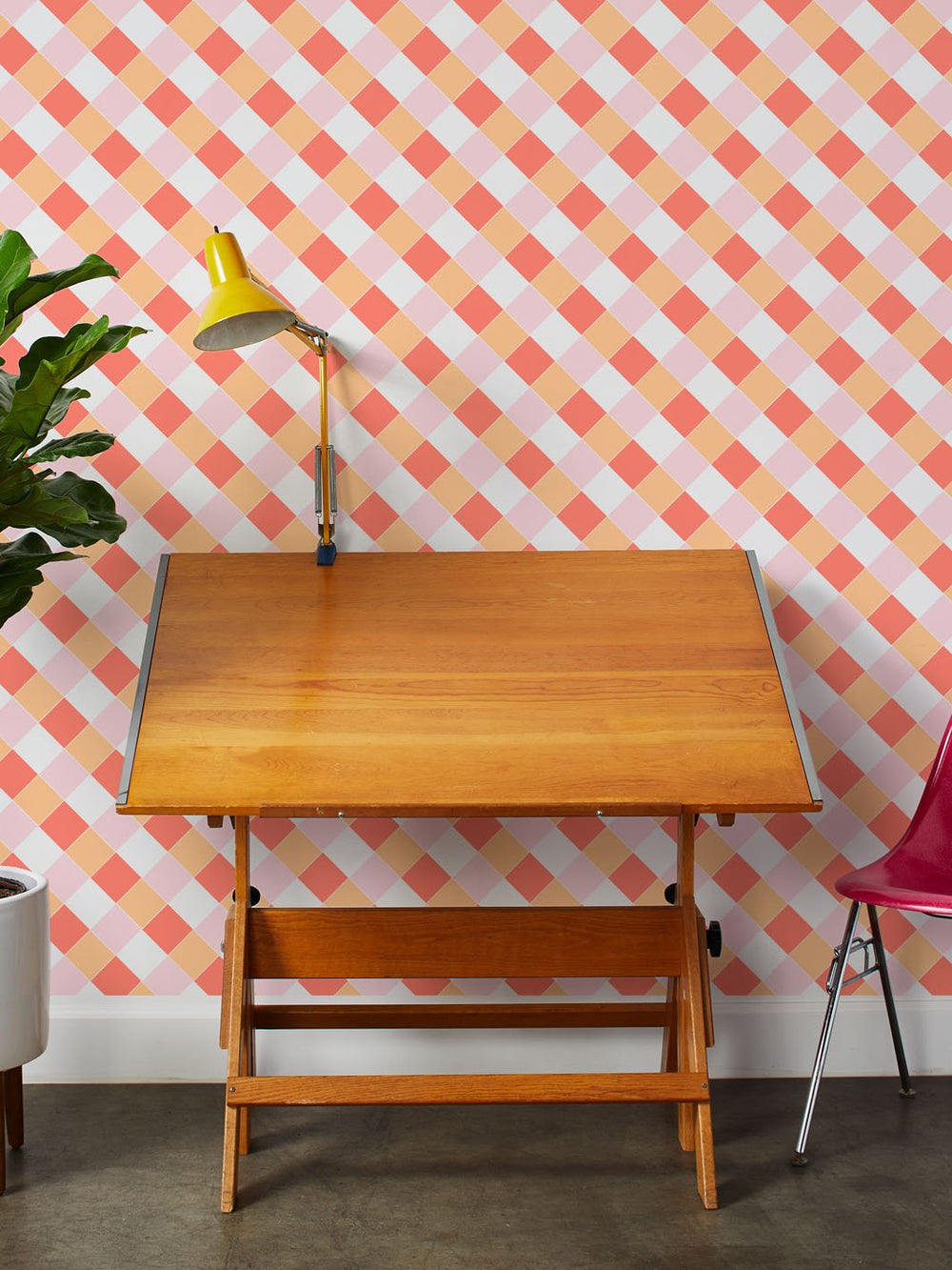 diamonds-wallpaper-by-fisher-price-peach