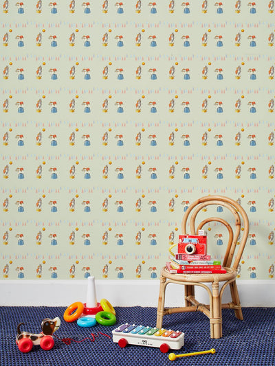 'Elephant Circus' Wallpaper by Fisher-Price™ - Mint