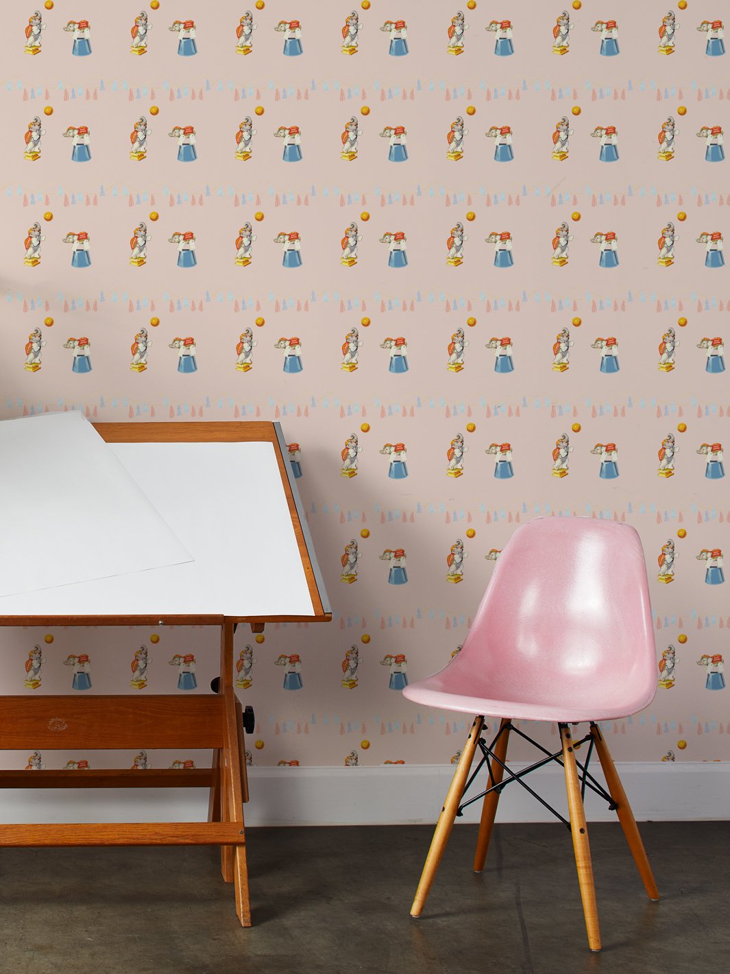 elephant-circus-wallpaper-by-fisher-price-peach