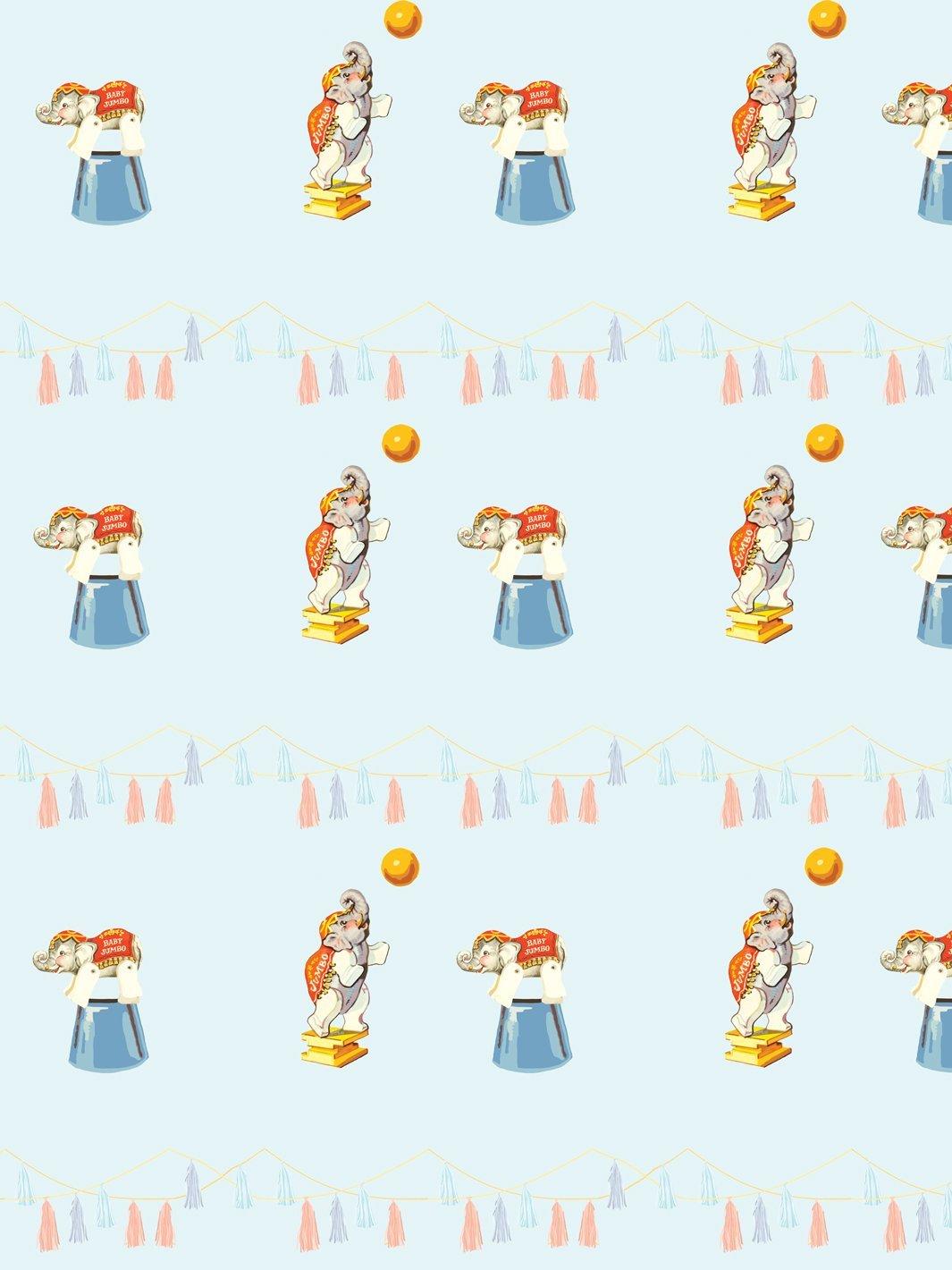 elephant circus wallpaper by fisher price sky