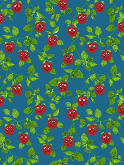'Happy Apple™ Branches' Wallpaper by Fisher-Price™ - Cadet Blue