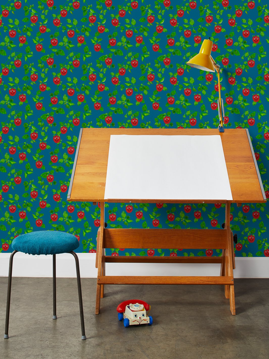 happy-apple-branches-wallpaper-by-fisher-price-cadet-blue
