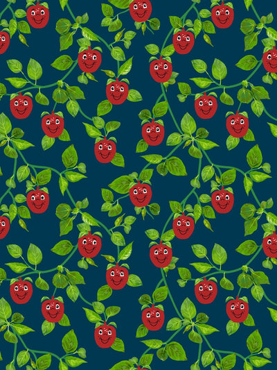 happy apple branches wallpaper by fisher price navy