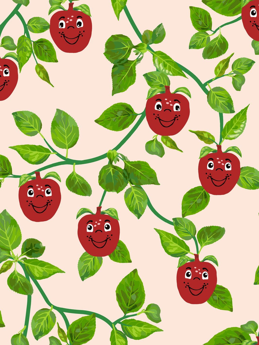 happy-apple-branches-wallpaper-by-fisher-price-peach