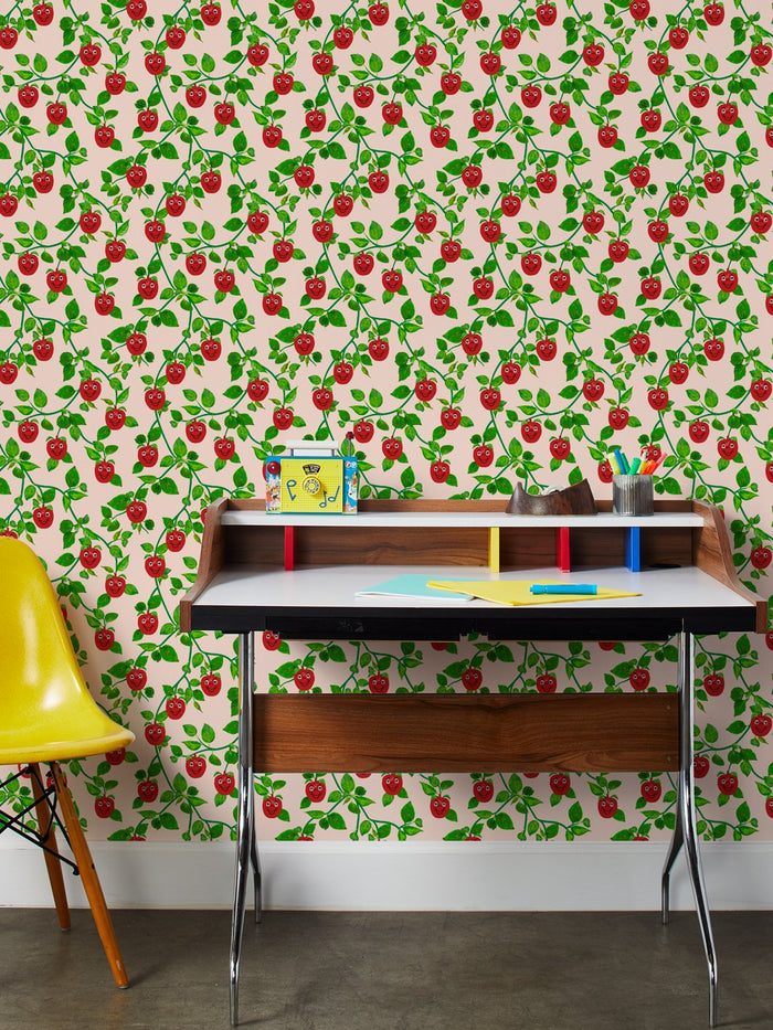 'Happy Apple™ Branches' Wallpaper by Fisher-Price™ - Peach
