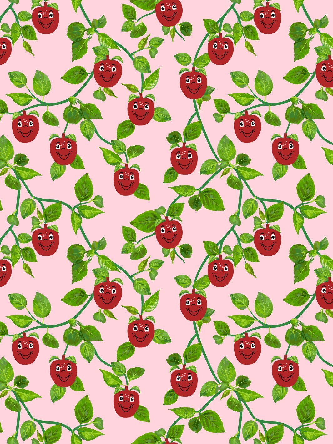 happy-apple-branches-wallpaper-by-fisher-price-pink