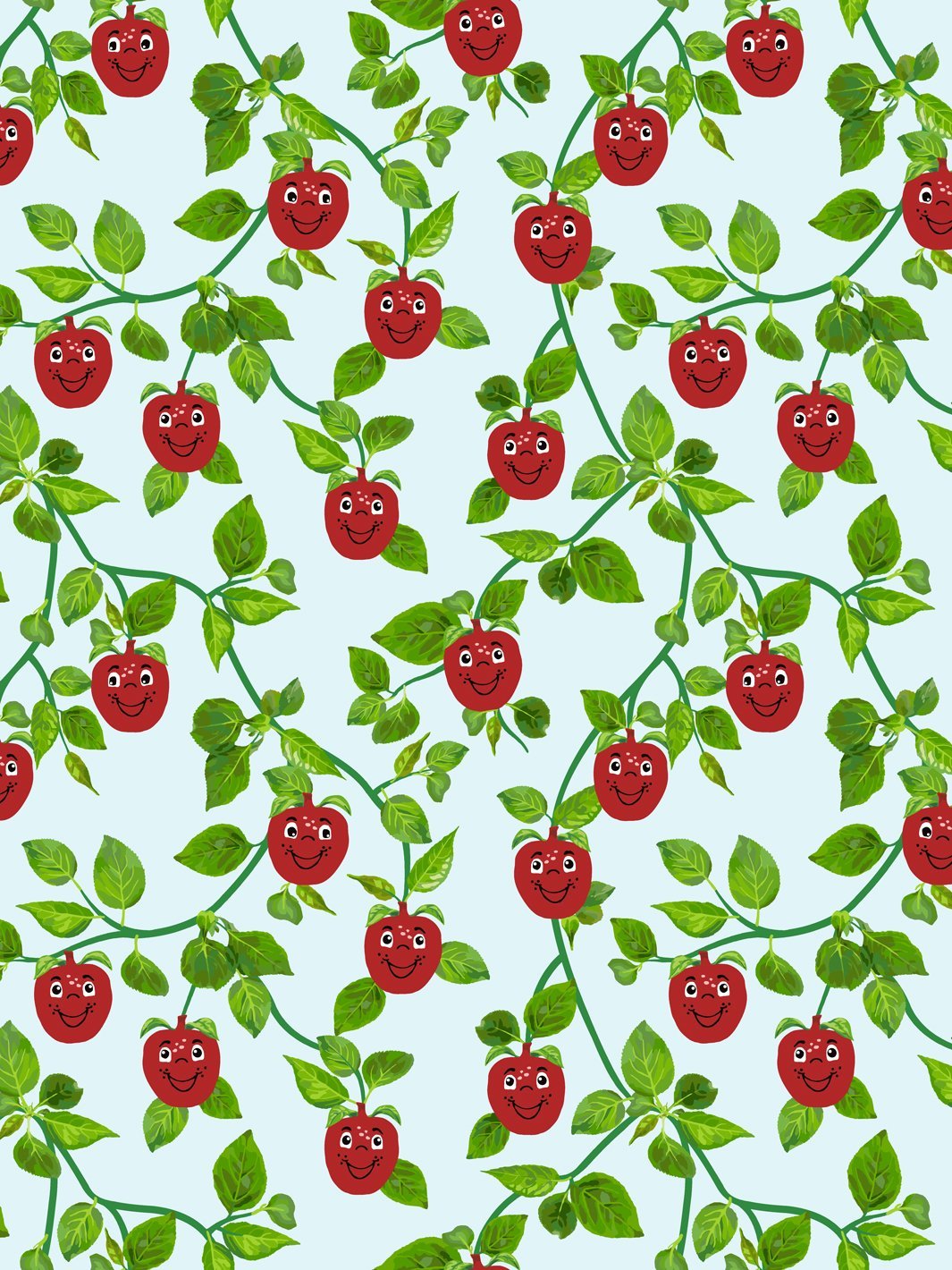 'Happy Apple™ Branches' Wallpaper by Fisher-Price™ - Sky