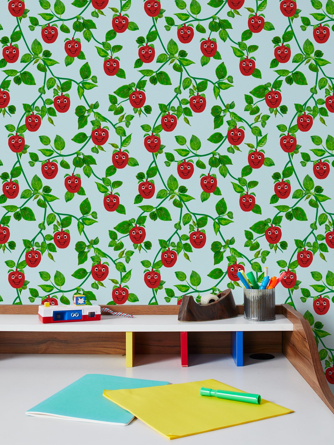 happy apple branches wallpaper by fisher price sky