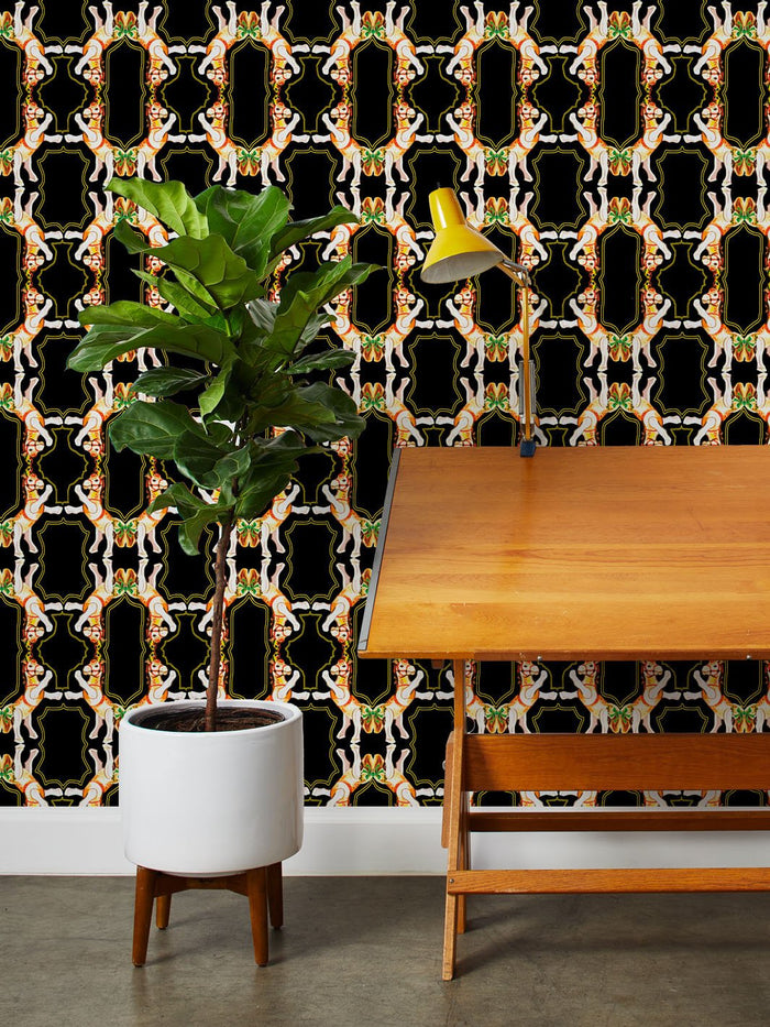 'Horse Arc' Wallpaper by Fisher-Price™ - Black