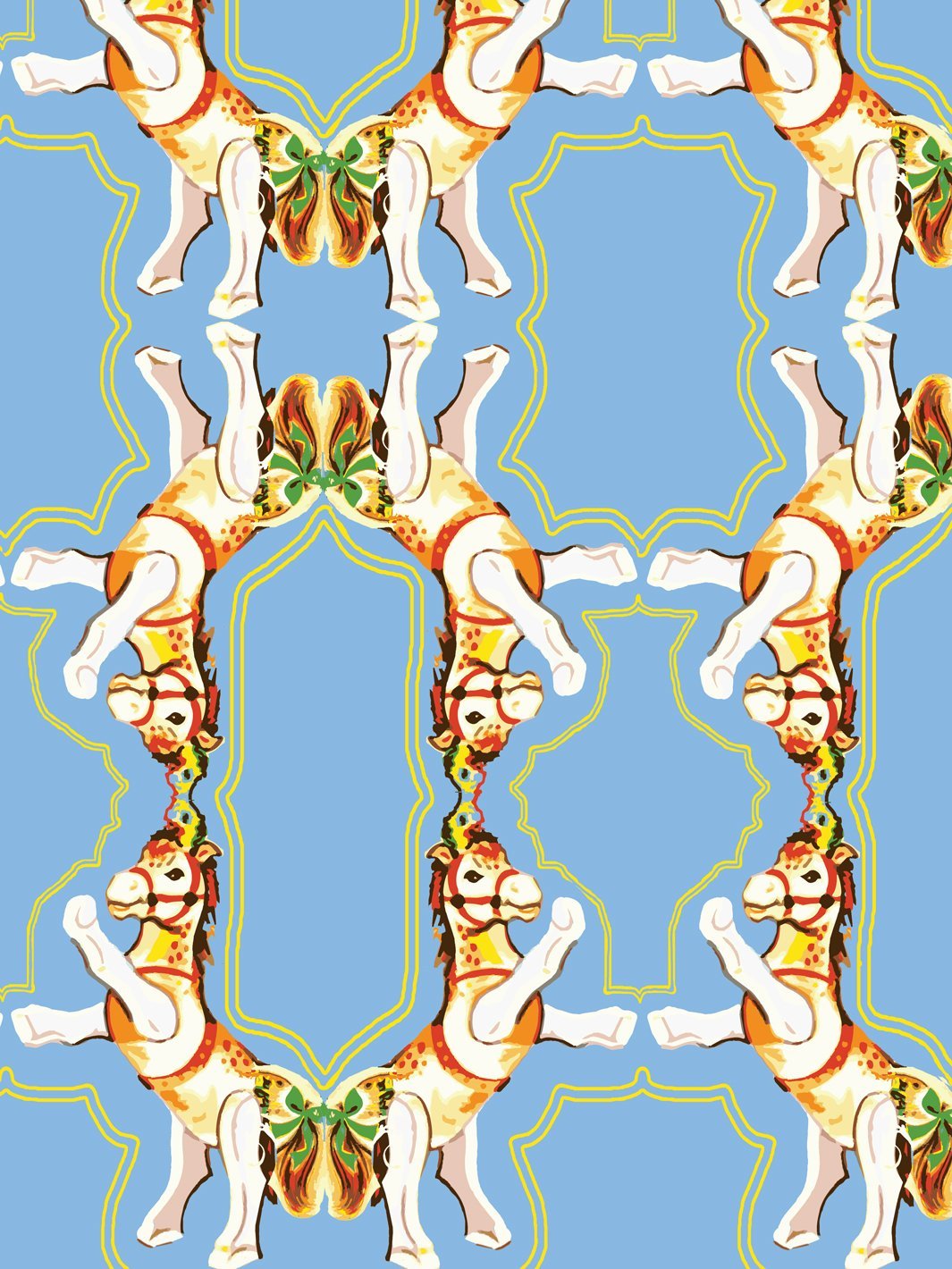 horse-arc-wallpaper-by-fisher-price-denim
