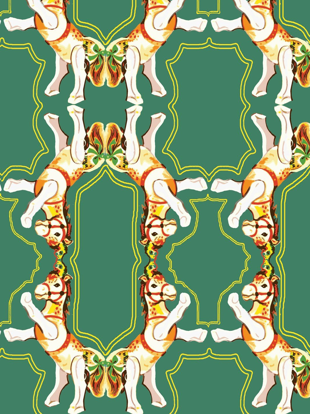 horse-arc-wallpaper-by-fisher-price-green