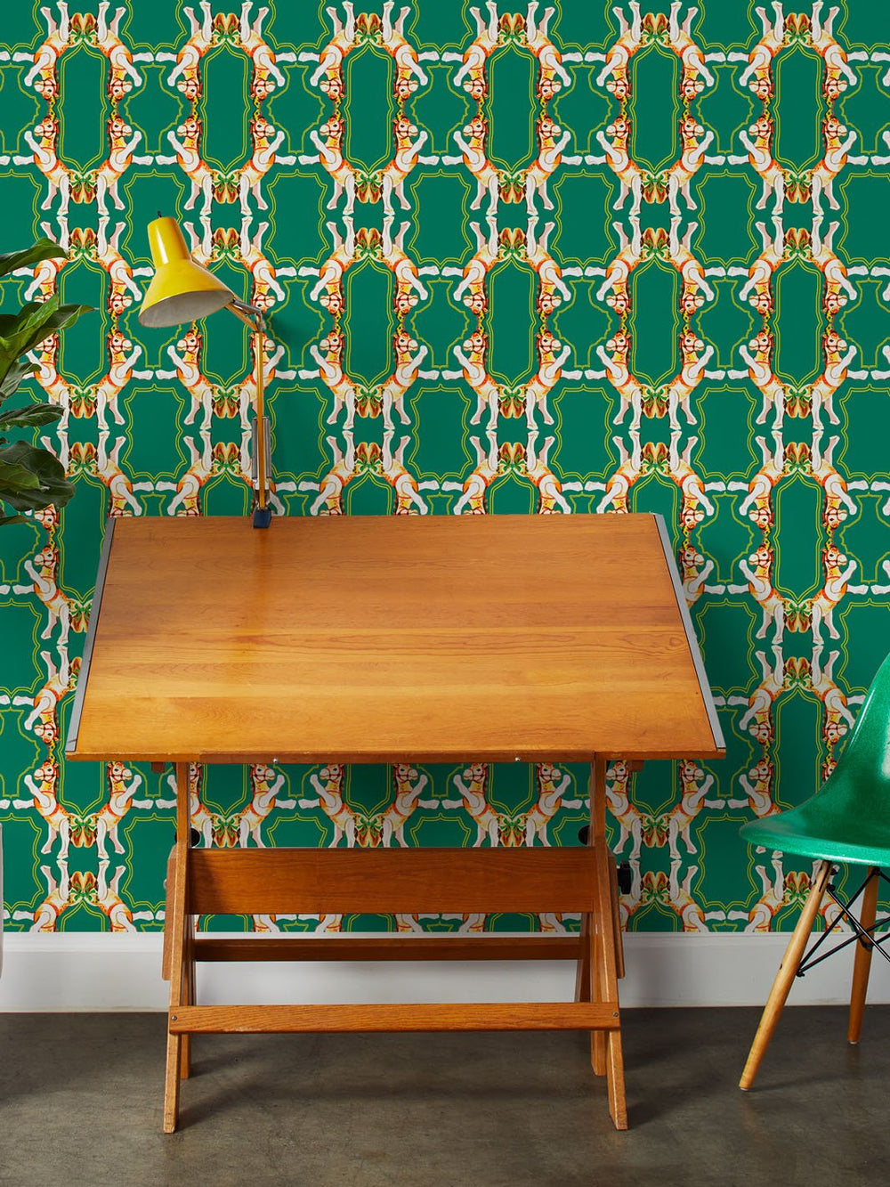 horse-arc-wallpaper-by-fisher-price-green