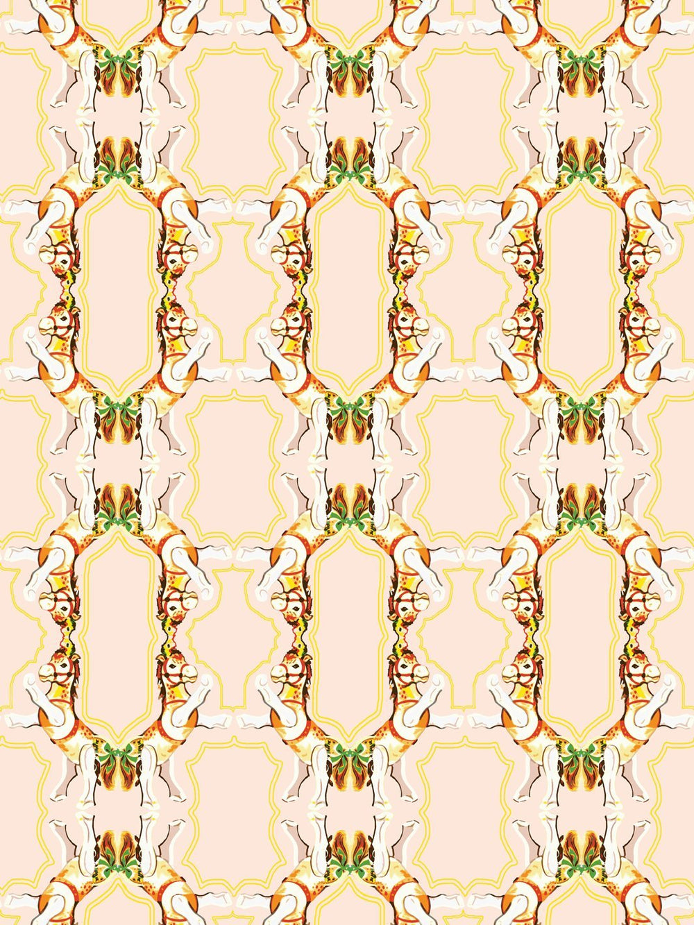 horse-arc-wallpaper-by-fisher-price-peach