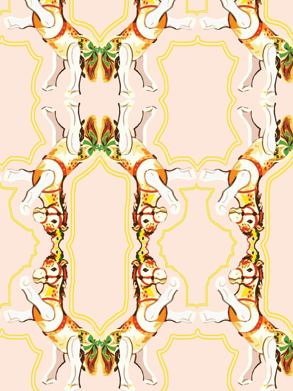 horse-arc-wallpaper-by-fisher-price-peach