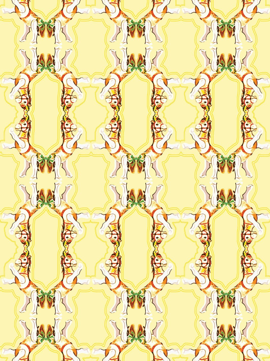 horse-arc-wallpaper-by-fisher-price-yellow