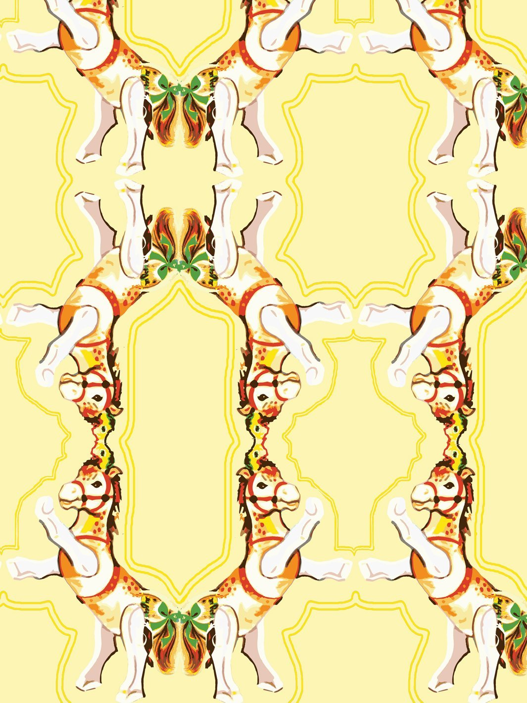 horse-arc-wallpaper-by-fisher-price-yellow
