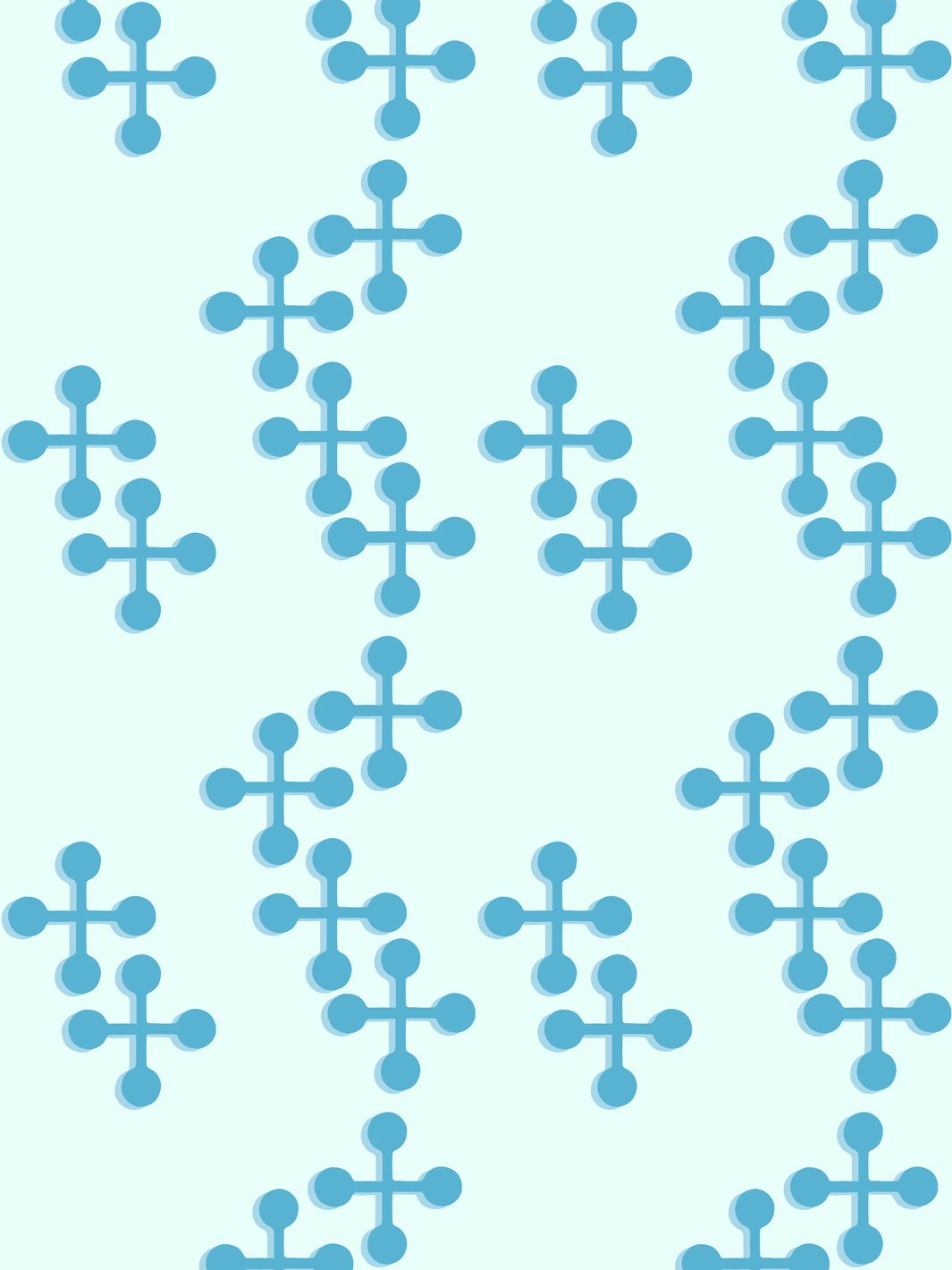 'Jacks Large Two Color' Wallpaper by Fisher-Price™ - Blue