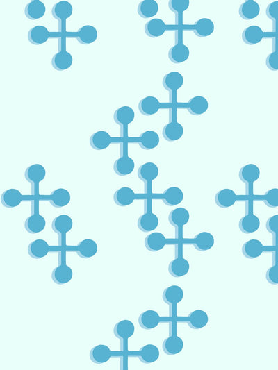 jacks large two color wallpaper by fisher price blue