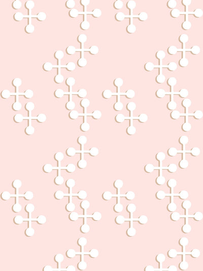 jacks large two color wallpaper by fisher price peach