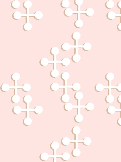jacks large two color wallpaper by fisher price peach