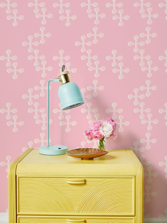 'Jacks Large Two Color' Wallpaper by Fisher-Price™ - Pink