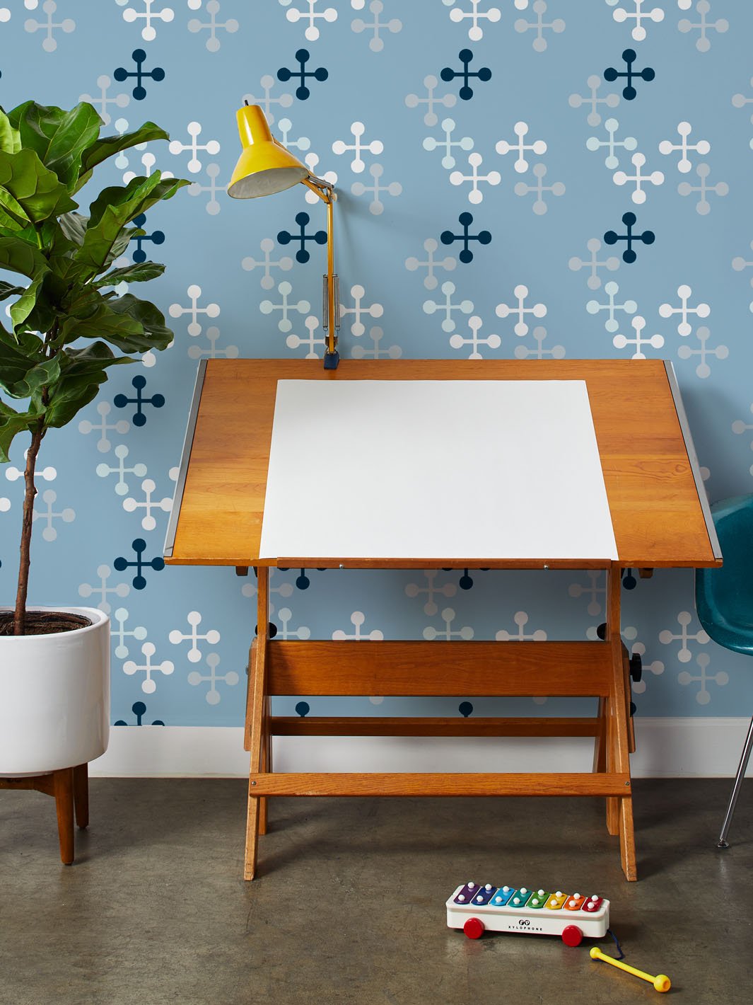 jacks large wallpaper by fisher price blue