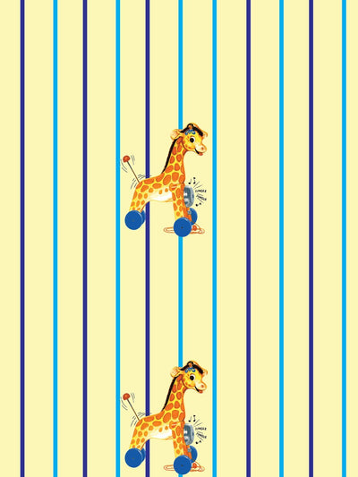'Jingle Giraffe Stripe' Wallpaper by Fisher-Price™ - Yellow
