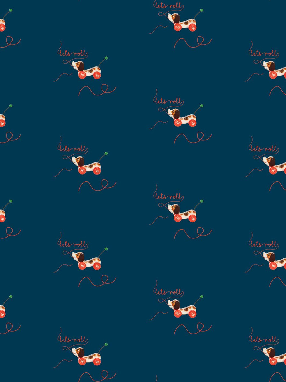 lets-roll-wallpaper-by-fisher-price-navy