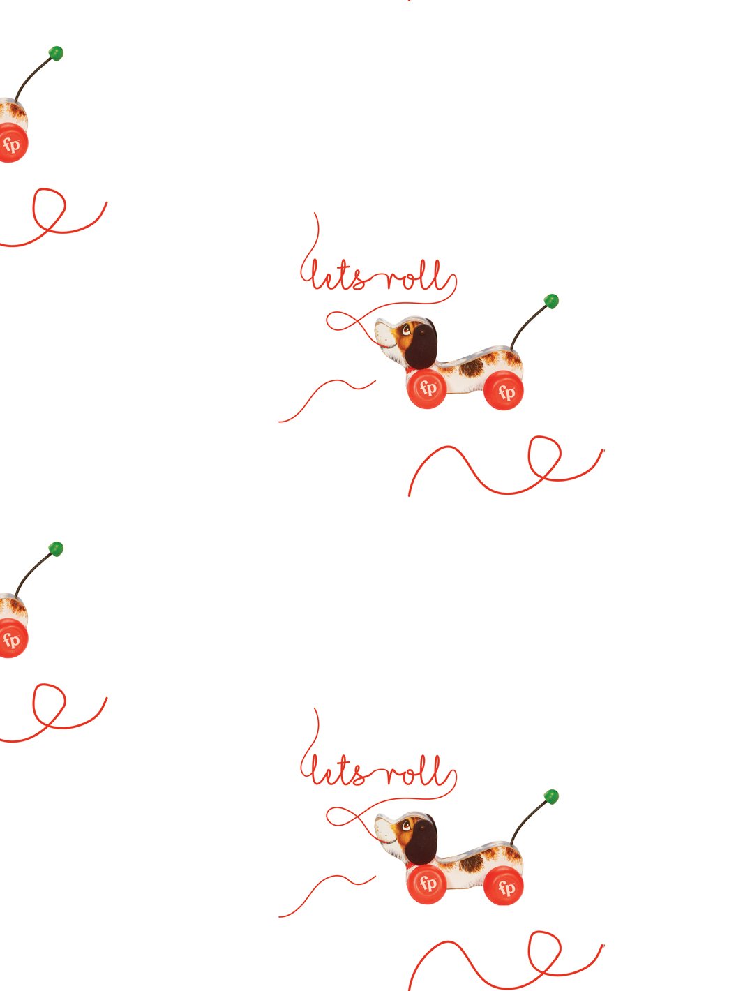 lets roll wallpaper by fisher price white
