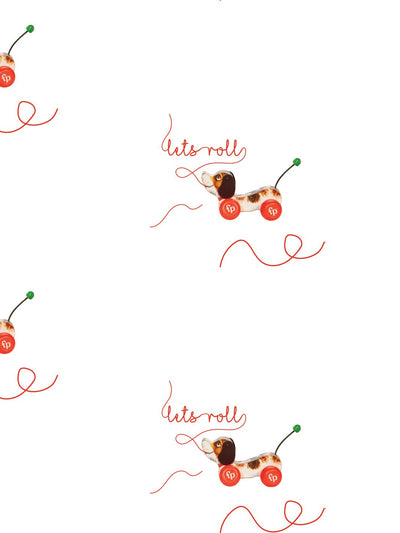 lets roll wallpaper by fisher price white