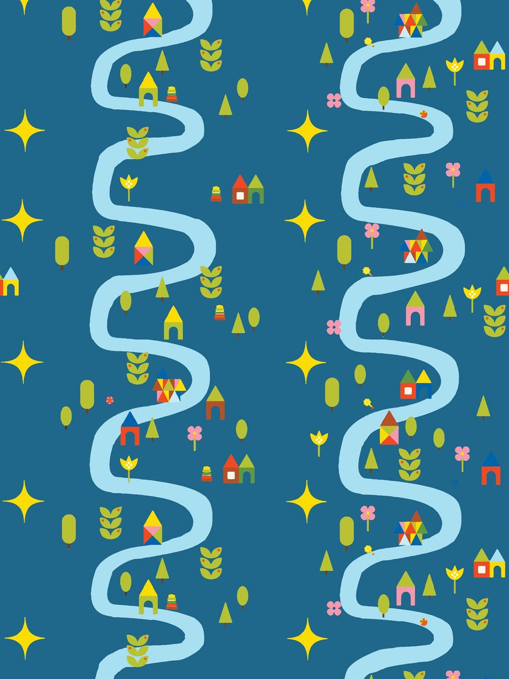 rivers-roads-wallpaper-by-fisher-price-cadet-blue