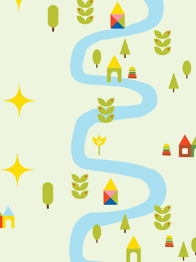 'Rivers & Roads' Wallpaper by Fisher-Price™ - Mint