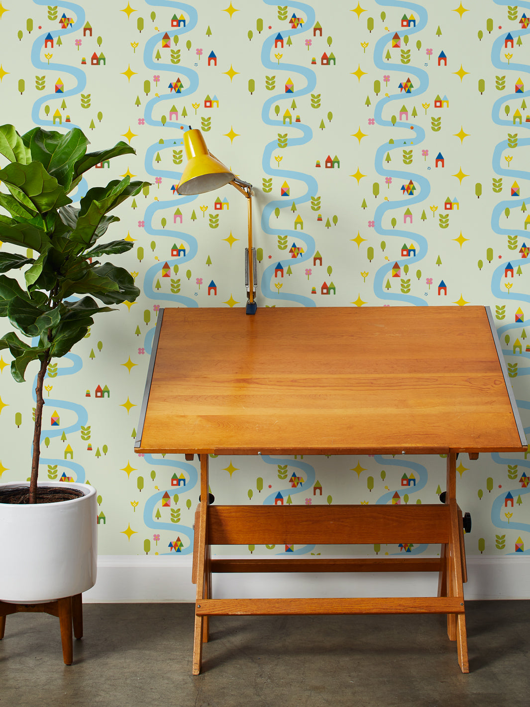 rivers roads wallpaper by fisher price mint
