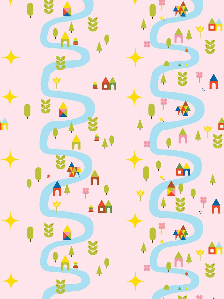 rivers-roads-wallpaper-by-fisher-price-pink