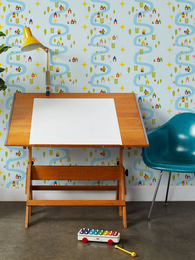 rivers roads wallpaper by fisher price sky