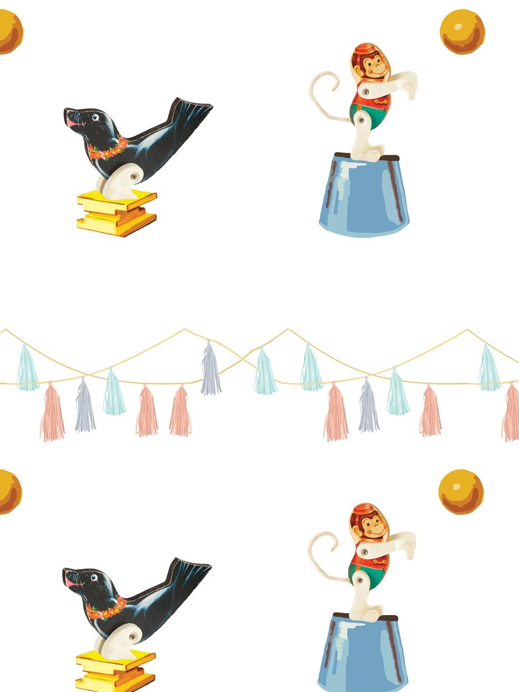 seal-monkey-circus-wallpaper-by-fisher-price-white