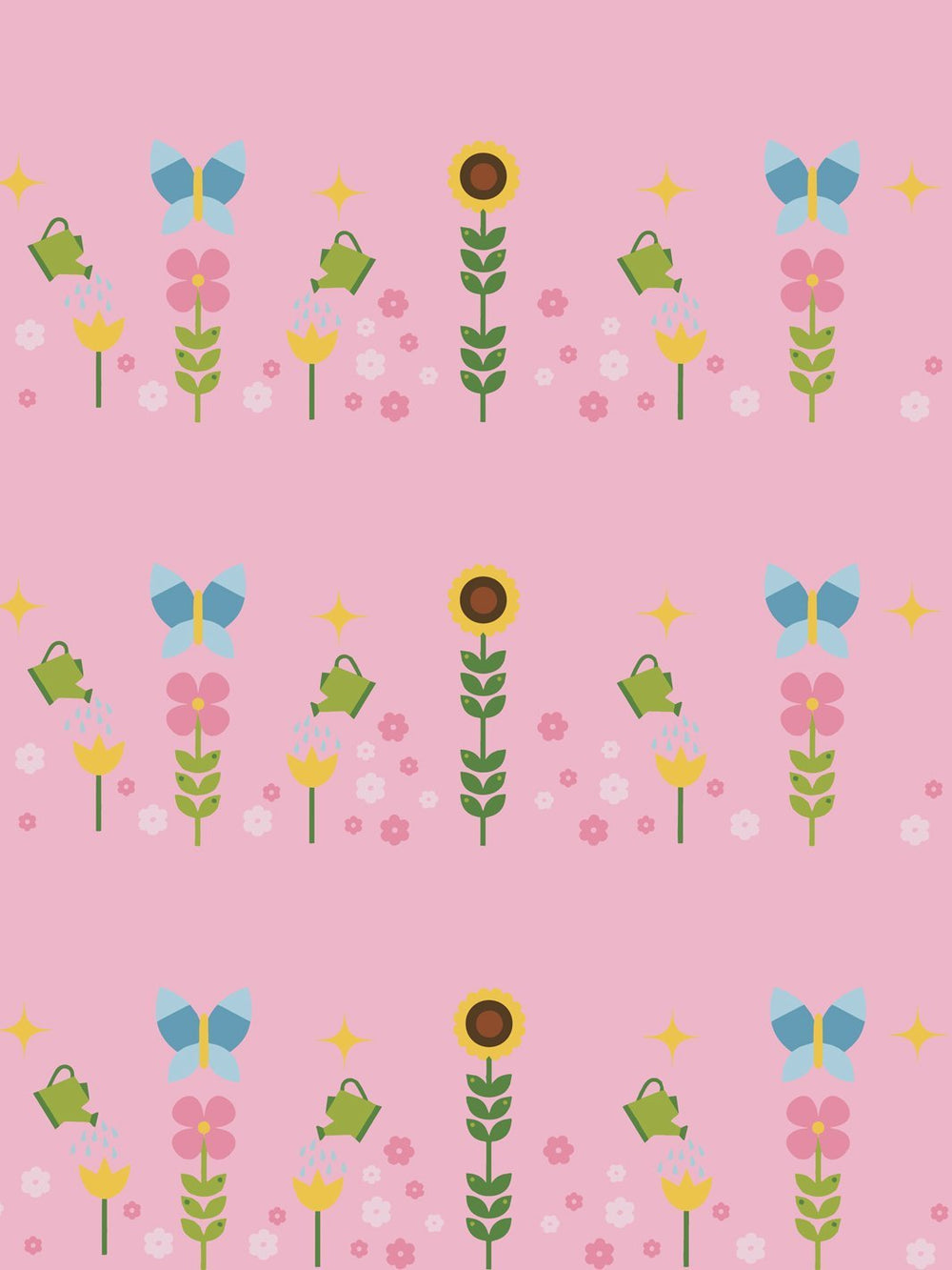 sunflower-garden-wallpaper-by-fisher-price-bubblegum