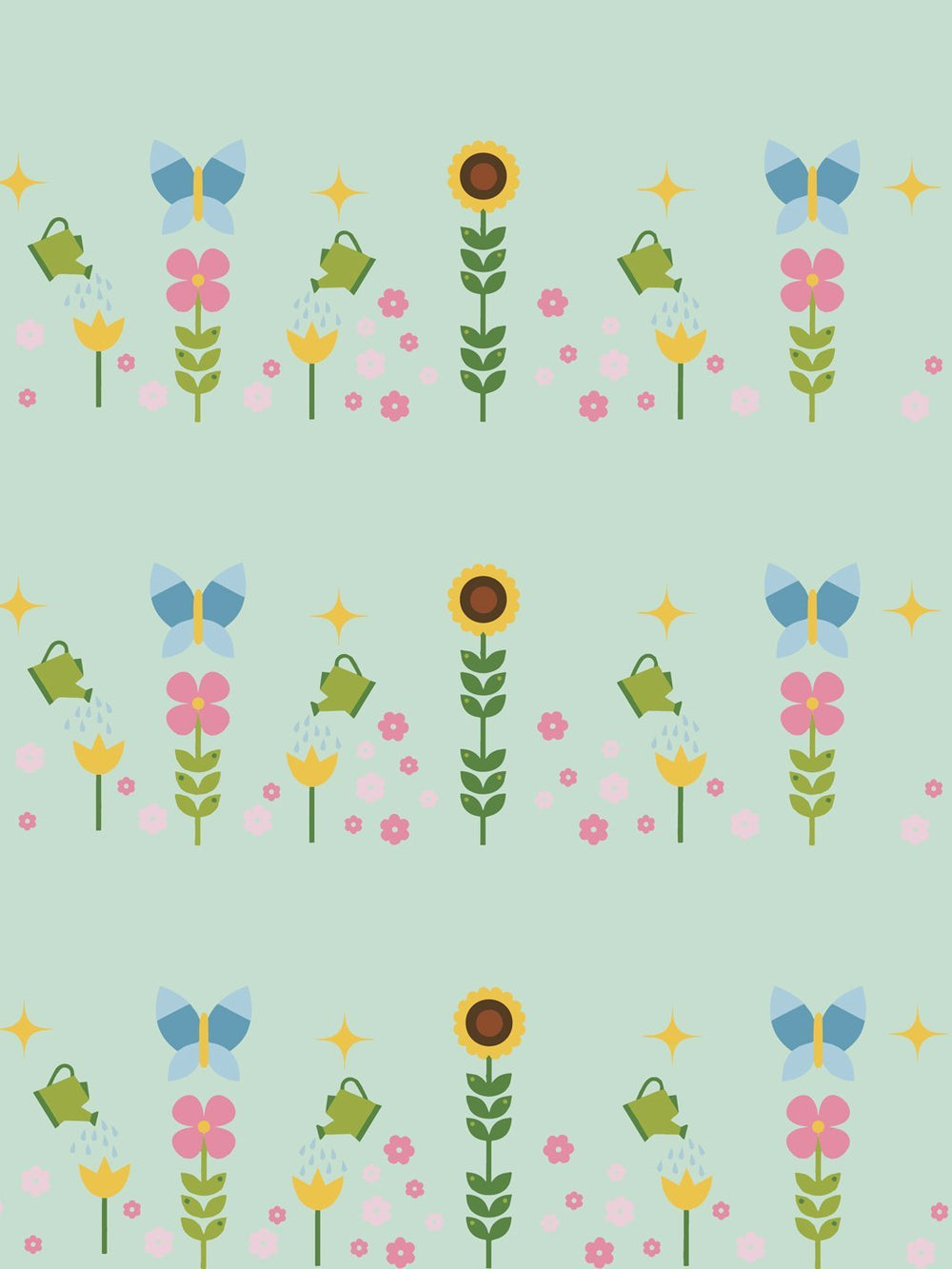 sunflower-garden-wallpaper-by-fisher-price-mint