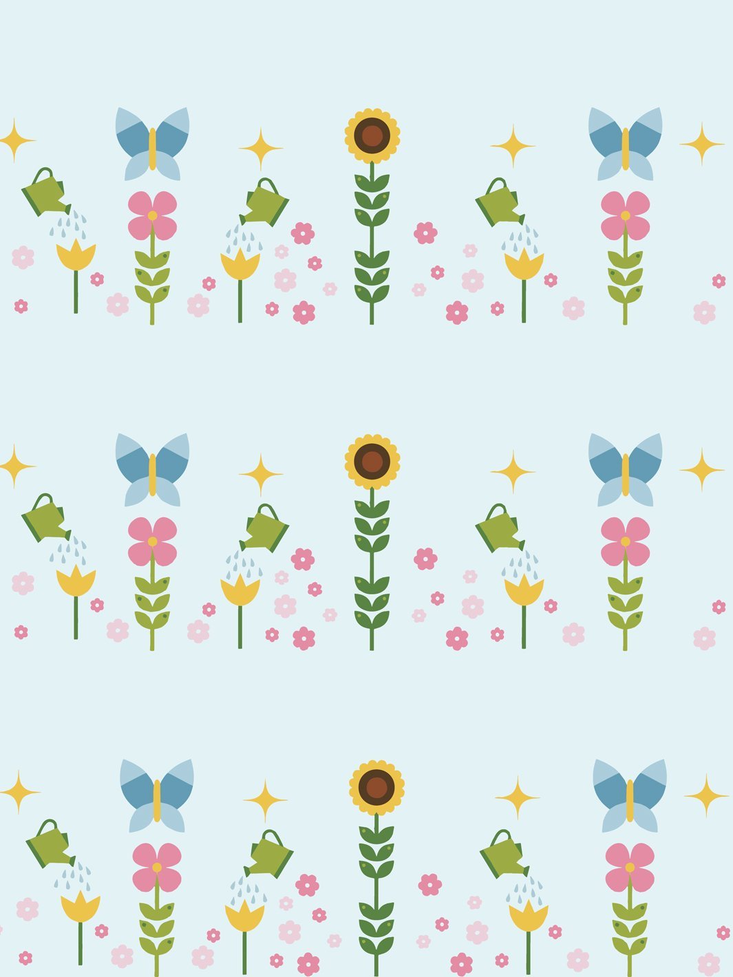 sunflower-garden-wallpaper-by-fisher-price-sky