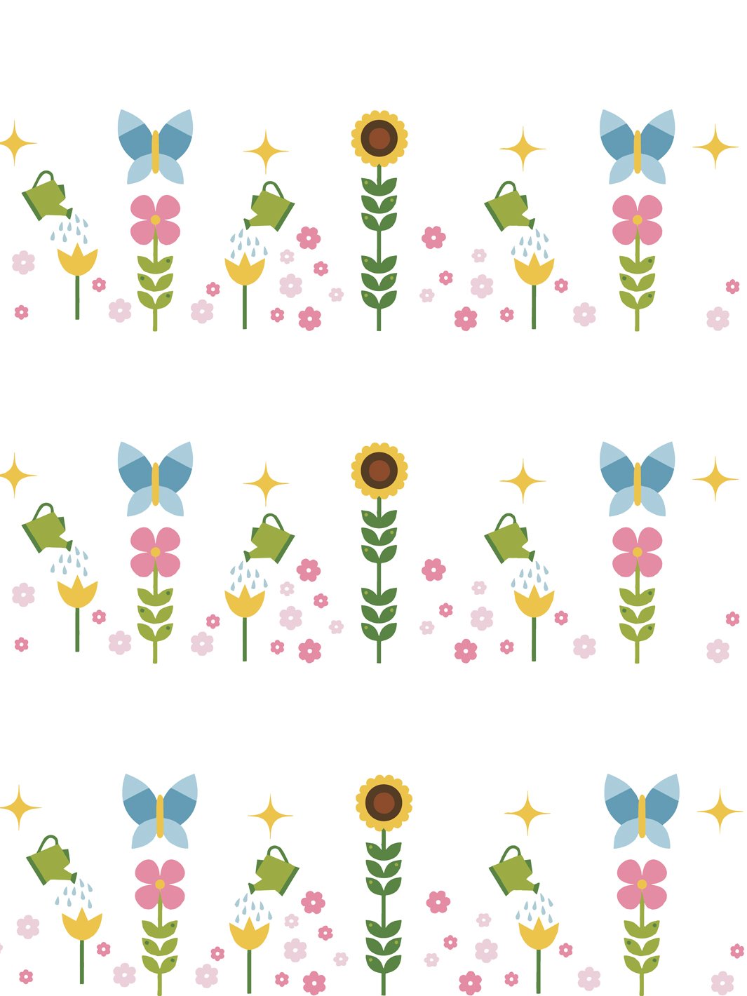 'Sunflower Garden' Wallpaper by Fisher-Price™ - White