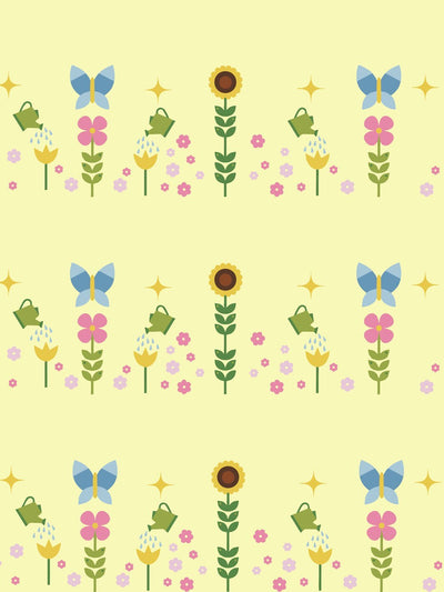 'Sunflower Garden' Wallpaper by Fisher-Price™ - Yellow