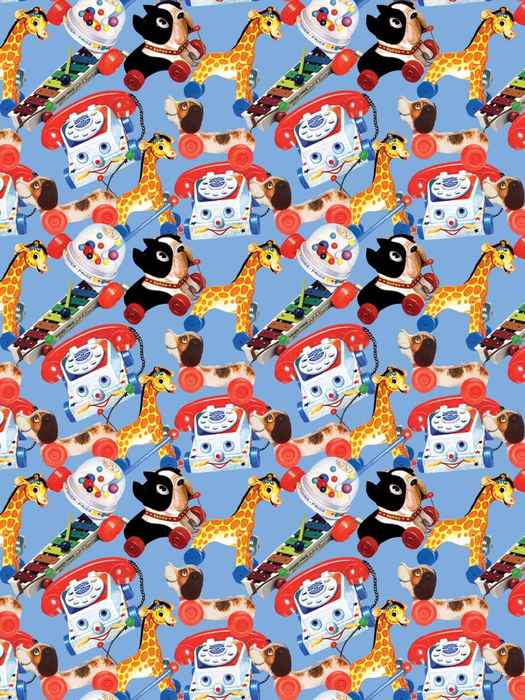 'Toy Box' Wallpaper by Fisher-Price™ - Denim