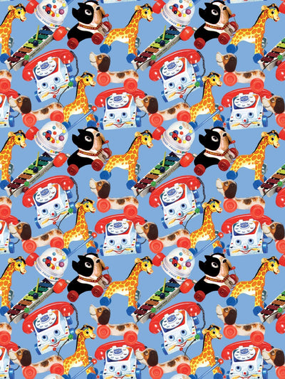 'Toy Box' Wallpaper by Fisher-Price™ - Denim