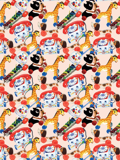 toy box wallpaper by fisher price peach