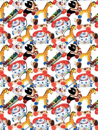 'Toy Box' Wallpaper by Fisher-Price™ - White