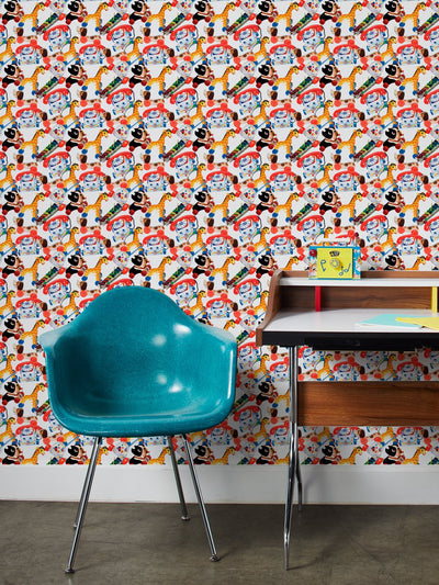 'Toy Box' Wallpaper by Fisher-Price™ - White