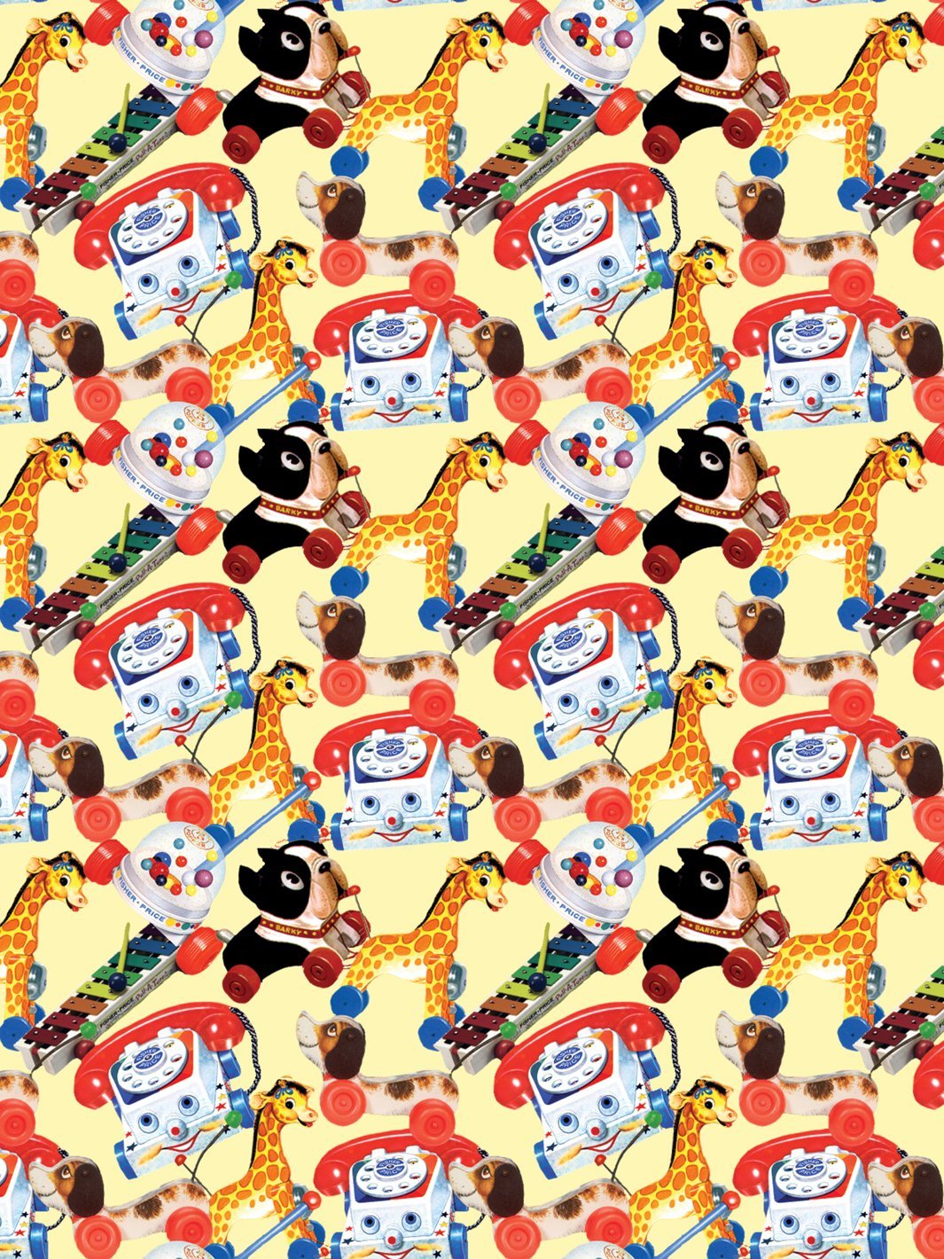 toy box wallpaper by fisher price yellow
