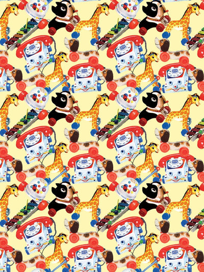 toy box wallpaper by fisher price yellow